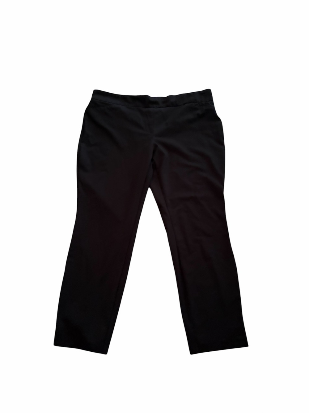 Dalia Black Straight-Leg Pull-On Pants